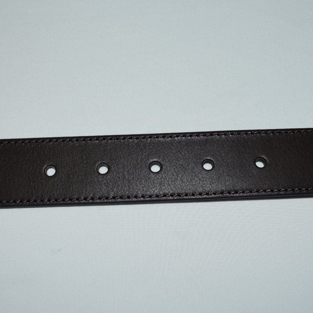 NEW Boconi Dark Brown Leather Belt - Size 38 - Picture 5 of 14